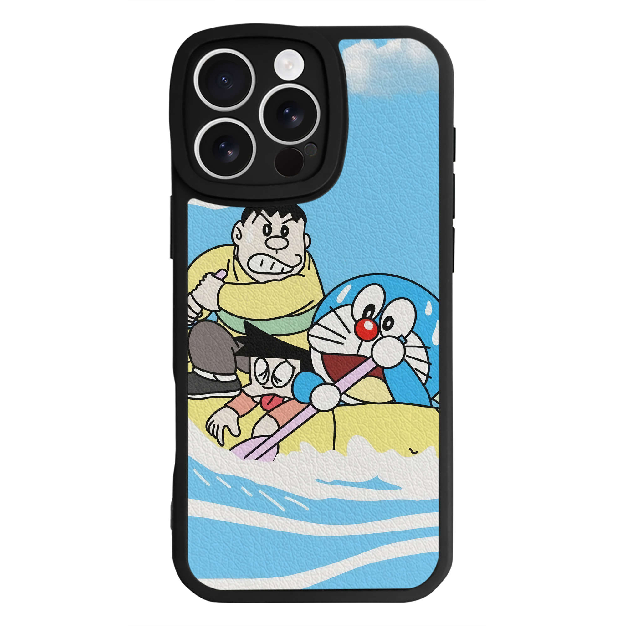 （画像用） ドラえもん Doraemon 【iPhone 16シリーズ対応】シリコンスマホケース（レザー調） 材質：シリコン